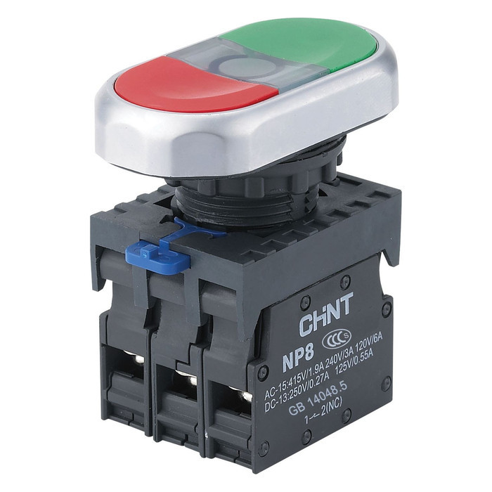 Кнопка двойная без фиксации, CHINT NP8-11SD
