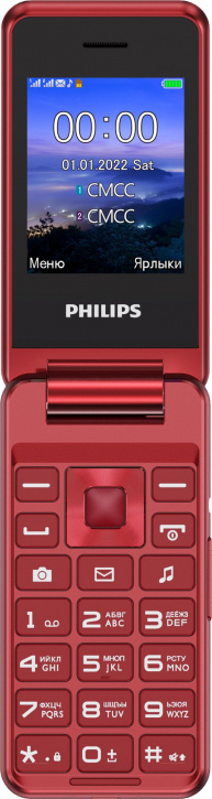 

Мобильный телефон Philips E2601, 2.4" 240x320 QVGA, BT, 1xCam, 1-Sim, 1000 мА·ч, micro-USB, красный (CTE2601RD/00), E2601