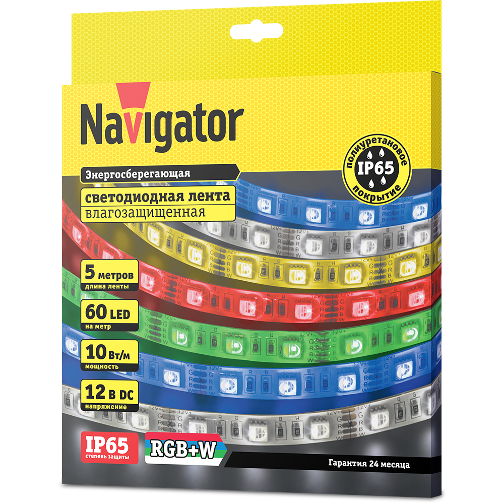 

Лента светодиодная NLS-5050RGBW60-10-IP65-12V, 5м, 60шт./10Вт на метр, 12V, RGB, IP65 Navigator (14468), NLS-5050RGBW60-10-IP65-12V
