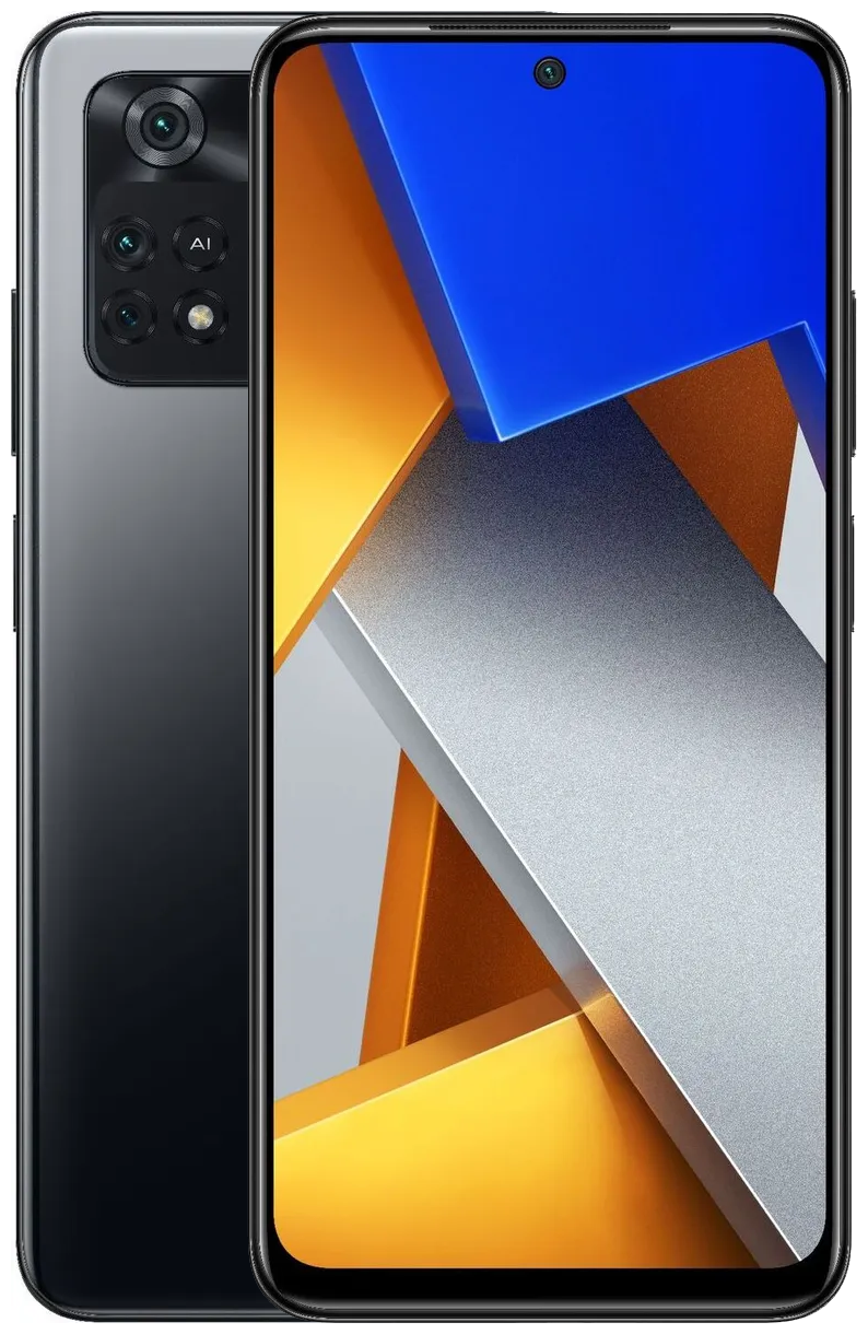 

Смартфон Xiaomi POCO M4 Pro, 6.43" 1080x2400 AMOLED, MediaTek Helio G96, 6Gb RAM, 128Gb, 3G/4G, NFC, Wi-Fi, BT, 3xCam, 2-Sim, 5000mAh, USB Type-C, Android 11, черный (38500), Заряженный черный;холодный синий, POCO M4 Pro