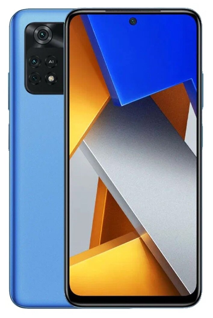 

Смартфон Xiaomi POCO M4 Pro, 6.43" 1080x2400 AMOLED, MediaTek Helio G96, 6Gb RAM, 128Gb, 3G/4G, NFC, Wi-Fi, BT, 3xCam, 2-Sim, 5000mAh, USB Type-C, Android 11, синий (38485), Заряженный черный;холодный синий, POCO M4 Pro