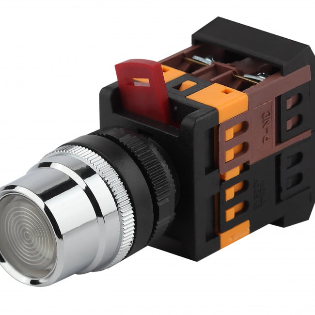 

Кнопка плоская, 1NO 1NC, белый, ЭРА BBT10-ABLF-K01E (Б0045647), BBT10-ABLF-K01E