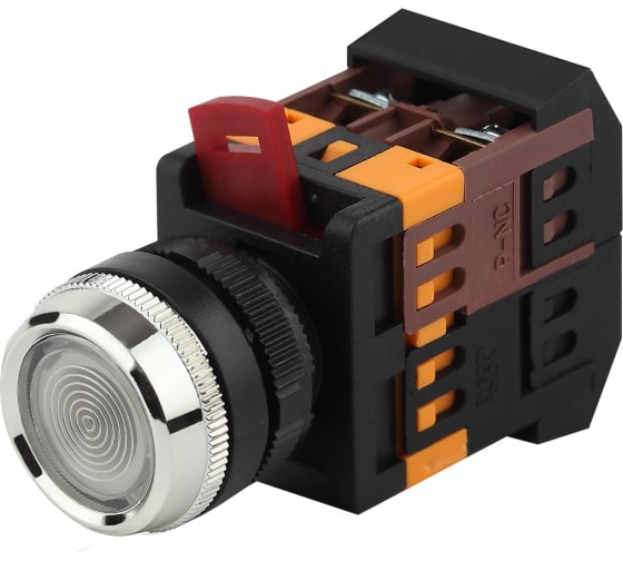 

Кнопка плоская 22 мм, 1NO 1NC, белый, ЭРА BBT30-ABLFS-K01E (Б0045653), BBT30-ABLFS-K01E