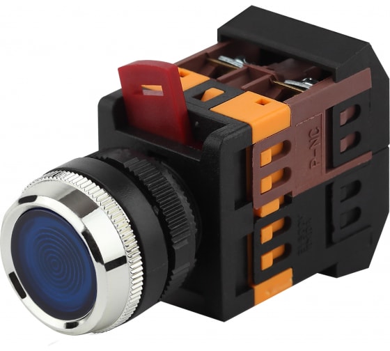 

Кнопка плоская 22 мм, 1NO 1NC, синий, ЭРА BBT30-ABLFS-K07E (Б0045657), BBT30-ABLFS-K07E