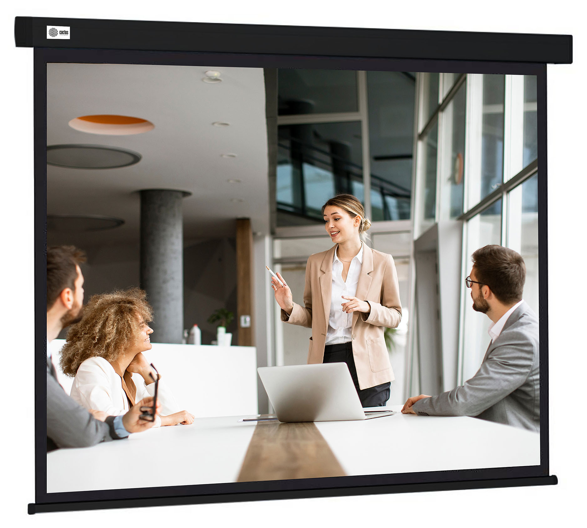 Экран для проектора Cactus CS-PSW-168X299-BK, 140" 16:9 168x299см