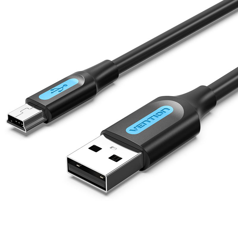 

Кабель USB 2.0(Am)-Mini USB 2.0(Bm), 1.5м, черный Vention (COMBG)