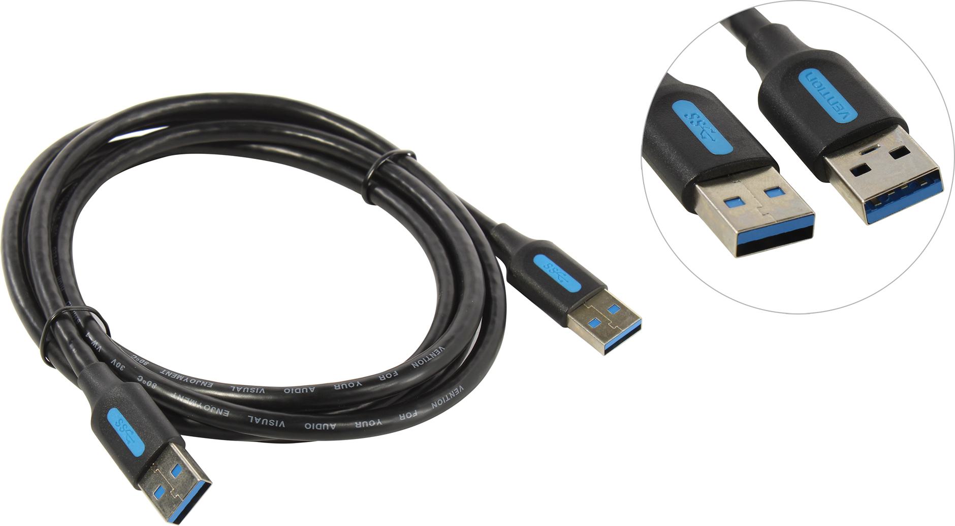 

Кабель USB(Am)-USB(Am), 2 м, черный, Vention (CONBH)