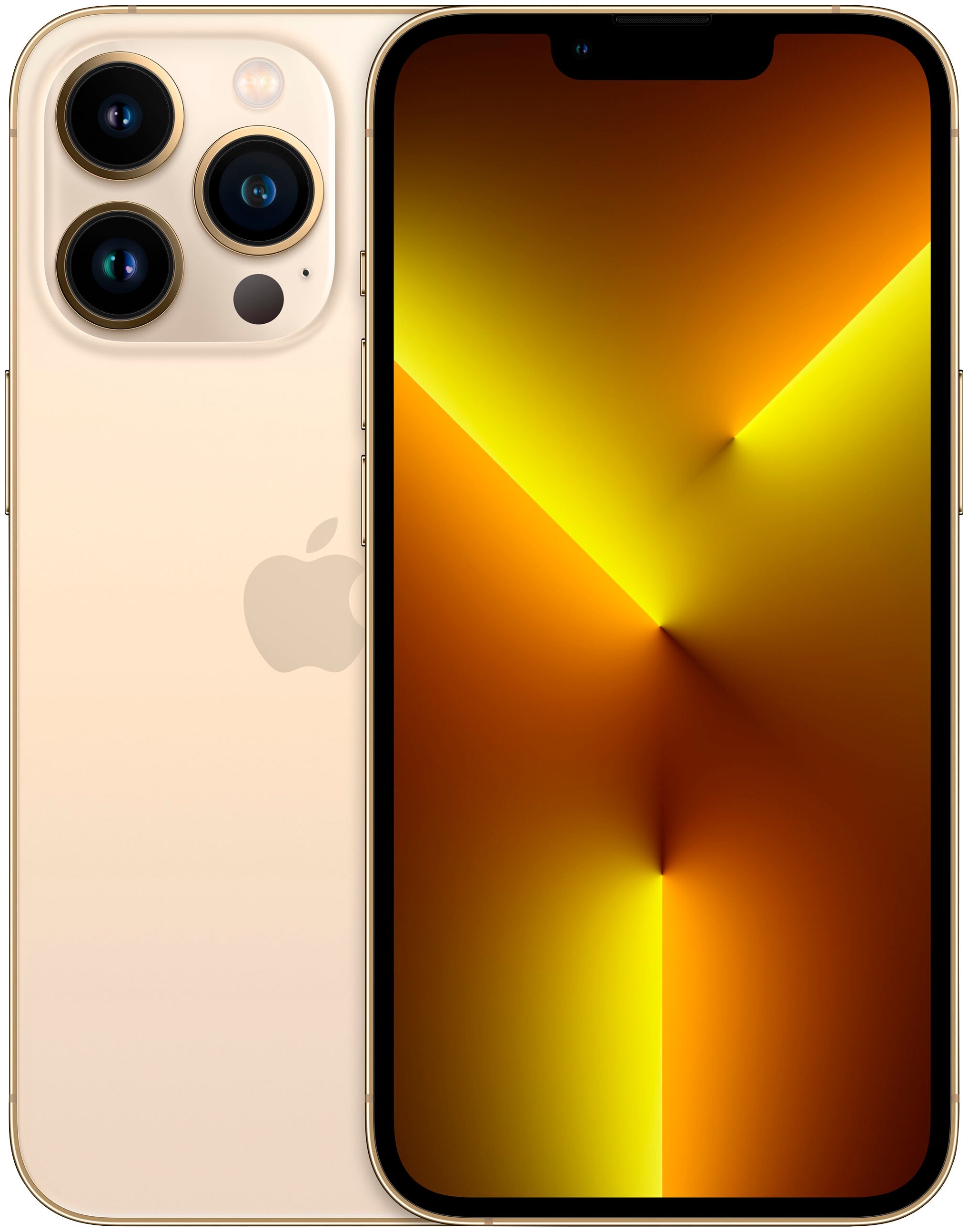 

Смартфон Apple iPhone 13 Pro A2483, 6.1" 1170x2532 OLED, Apple A15 Bionic, 6Gb RAM, 128Gb, 3G/4G/5G, NFC, Wi-Fi, BT, 3xCam, 2-Sim (nano SIM+eSIM), 3080mAh, Lightning, iOS 15, золотистый (MLTR3LL/A), iPhone 13 Pro A2483