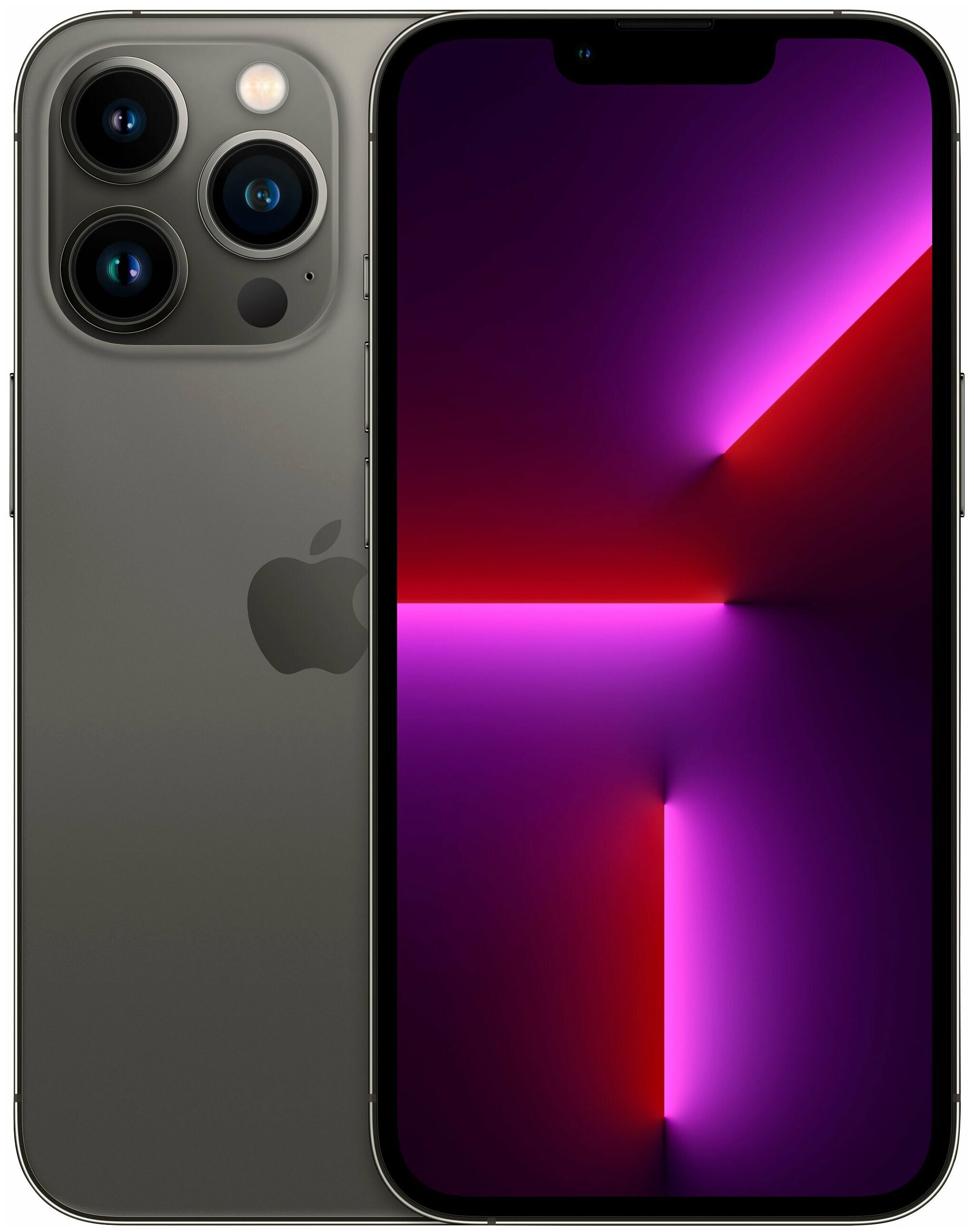 

Смартфон Apple iPhone 13 Pro A2483, 6.1" 1170x2532 OLED, Apple A15 Bionic, 6Gb RAM, 128Gb, 3G/4G/5G, NFC, Wi-Fi, BT, 3xCam, 2-Sim (nano SIM+eSIM), 3080mAh, Lightning, iOS 15, черный (MLTP3LL/A), iPhone 13 Pro A2483