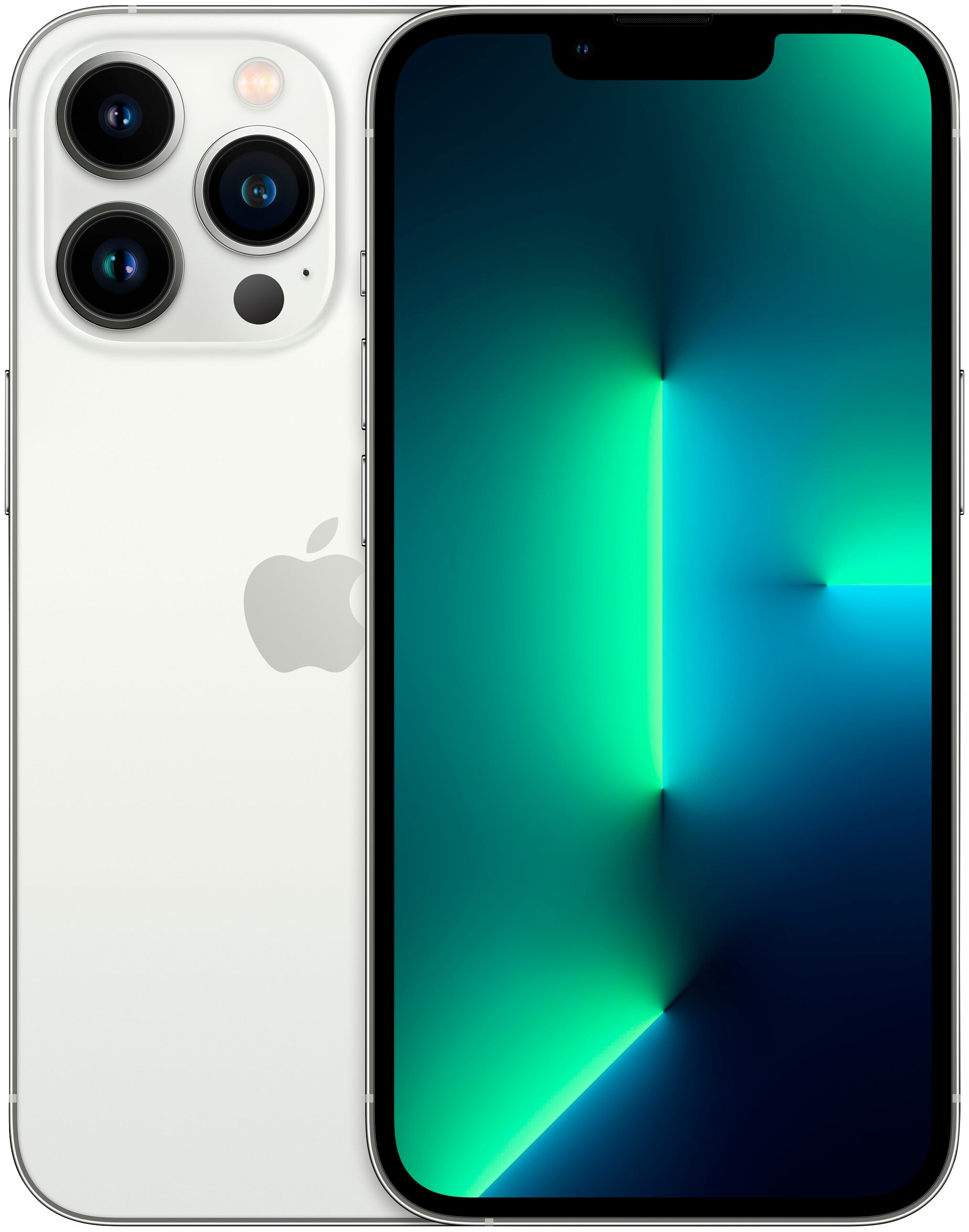 

Смартфон Apple iPhone 13 Pro A2483, 6.1" 1170x2532 OLED, Apple A15 Bionic, 6Gb RAM, 128Gb, 3G/4G/5G, NFC, Wi-Fi, BT, 3xCam, 2-Sim (nano SIM+eSIM), 3080mAh, Lightning, iOS 15, серебристый (MLTQ3LL/A), iPhone 13 Pro A2483