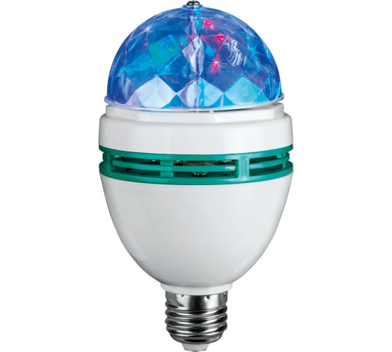 

Лампа светодиодная E27 груша, 3Вт / RGB, ОНЛАЙТ OLL-DISCO (61120), OLL-DISCO