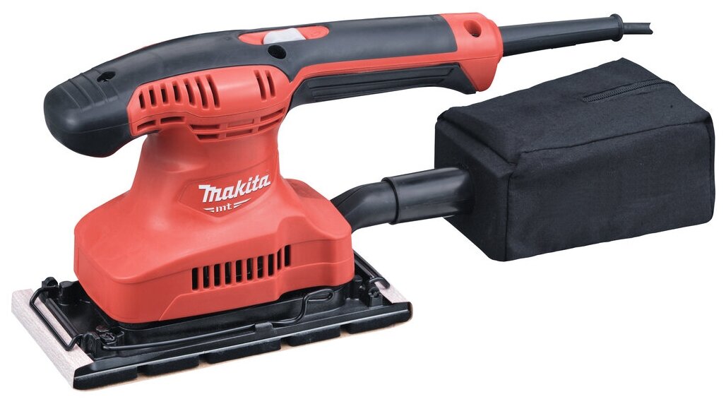 

Вибрационная шлифмашина Makita M9203, сетевая, 190 Вт, 12000 кол/мин, лента 22.8 см x 9.3 см, пылесборник, 1.4 кг, M9203