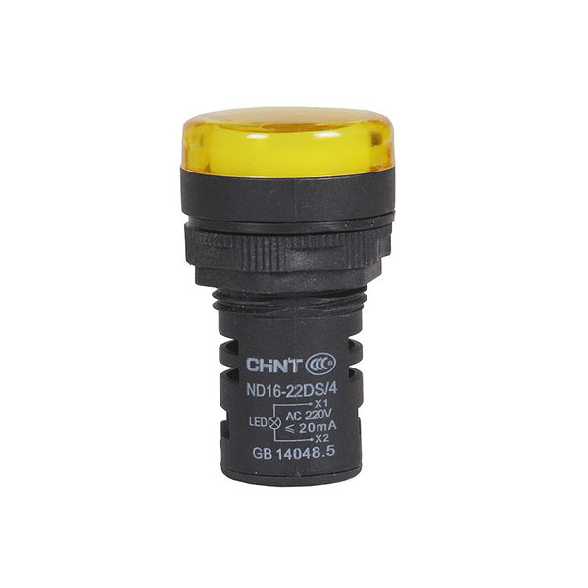 Лампа индикаторная желтый CHINT ND16-22D/2