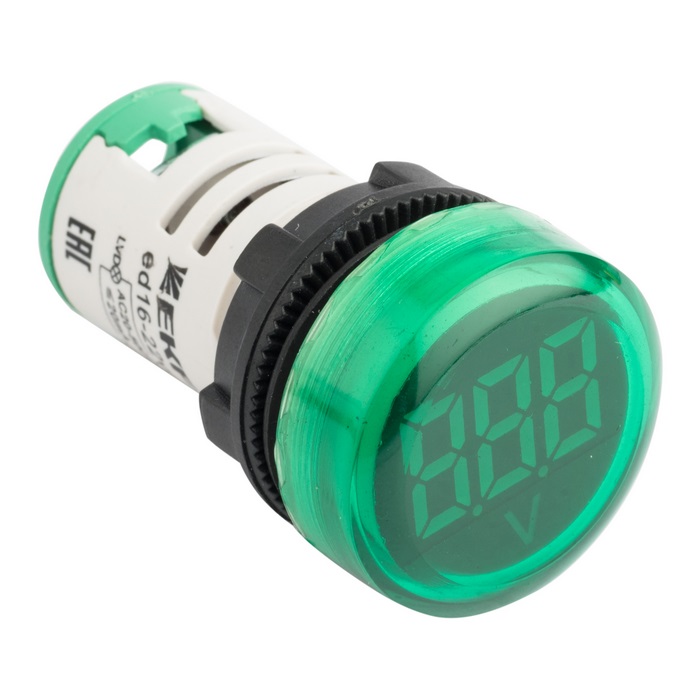 Лампа индикаторная LED зеленый 22 мм AC, EKF PROxima ED16-22VD (ed16-22vd-g)