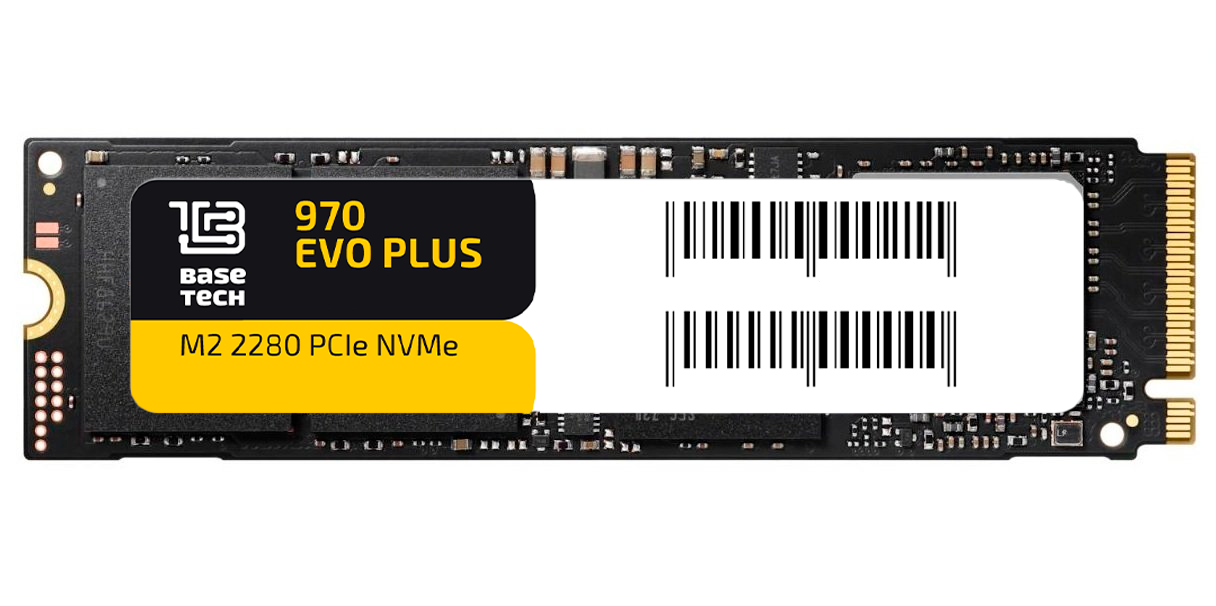 Твердотельный накопитель (SSD) BaseTech 1Tb 970 EVO Plus, 2280, M.2, NVMe (BT-V7S1T0BW) Bulk (OEM)