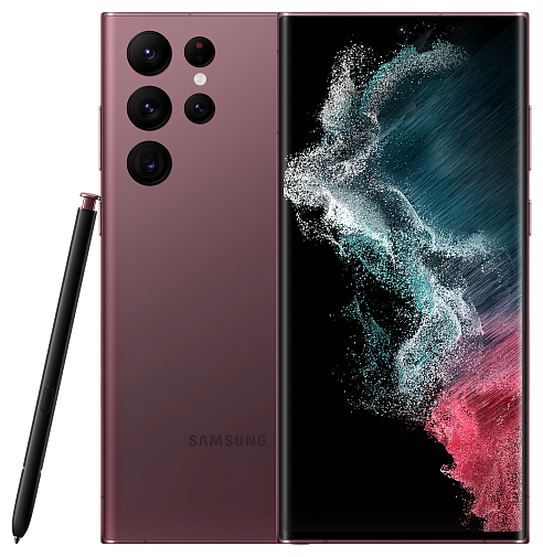 

Смартфон Samsung Galaxy S22 Ultra, 6.8" 3088x1440 Dynamic AMOLED 2X, Samsung Exynos 2200, 12Gb RAM, 256Gb, 3G/4G, NFC, Wi-Fi, BT, 4xCam, 2-Sim, 5000mAh, USB Type-C, Android 12, бургунди (SM-S908EDRGAFB), Galaxy S22 Ultra
