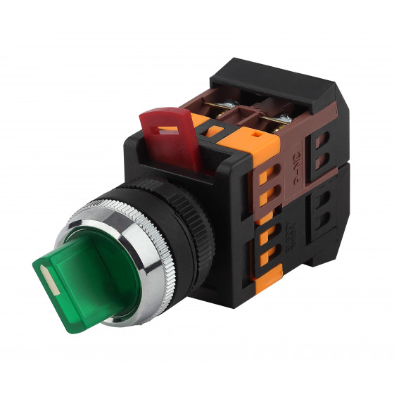 

Переключатель с фиксацией на 2 положения, зеленый, CHINT BSW10-ANC-2-K06E (Б0045681), BSW10-ANC-2-K06E