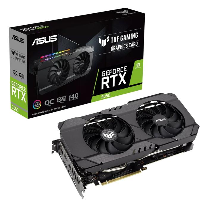 Видеокарта ASUS NVIDIA GeForce RTX 3050 TUF Gaming OC, 8Gb DDR6