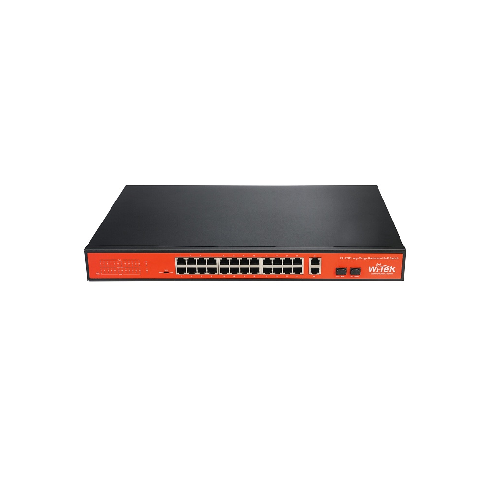 

Коммутатор Wi-Tek WI-PS526G, кол-во портов: 24x100 Мбит/с, установка в стойку, PoE: 24x60 Вт (макс. 250 Вт) (WI-PS526G v2), WI-PS526G
