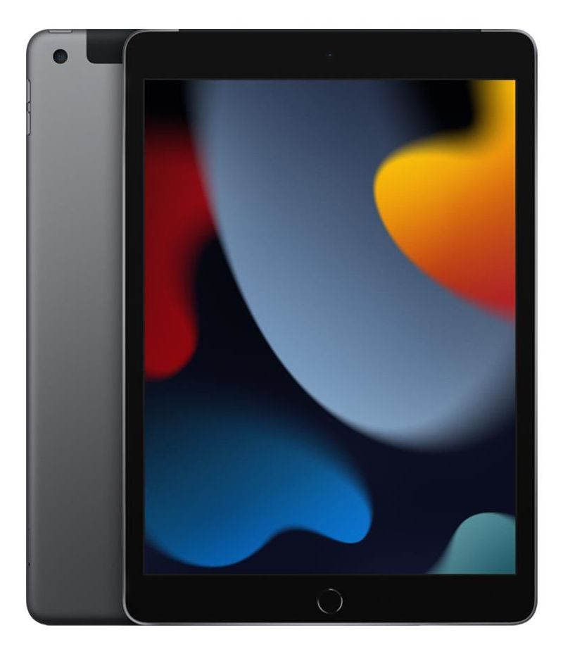 

Планшет Apple iPad 2021 10.2" 2160x1620 IPS, Apple A13 Bionic, 3Gb RAM, 64Gb, 3G/4G LTE, WiFi, BT, iOS, серый космос (MK473FD/A), 2021