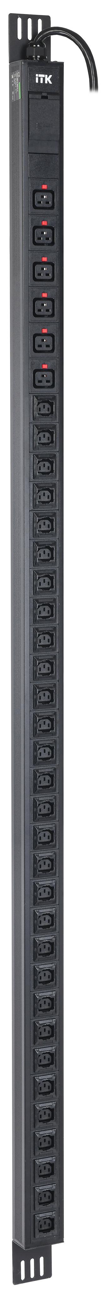 

Блок розеток (PDU) 42U, кол-во розеток: 36 (30xC13/6xC19), 32А, черный, кабель питания 2.8 м, 32A, IEK (PV22-30C13-06C19-41)