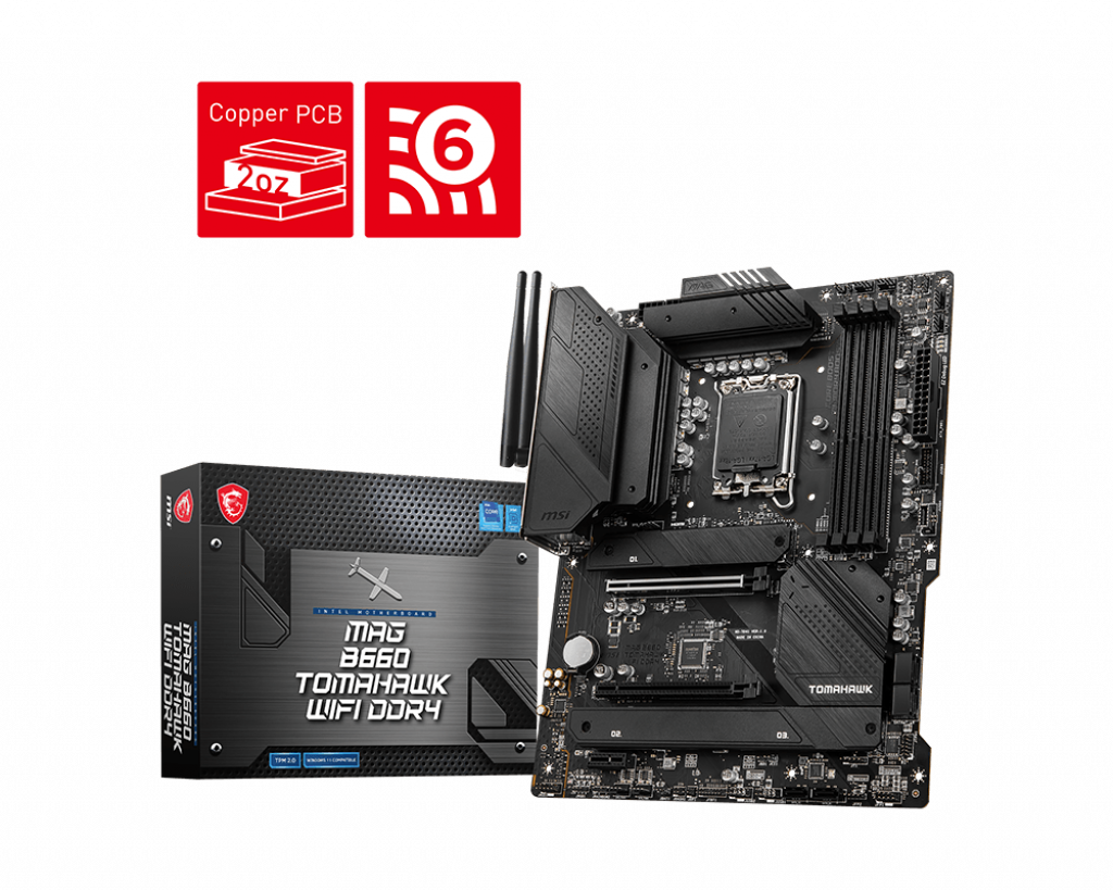 Материнская плата MSI MAG B660 TOMAHAWK WIFI DDR4, Socket1700, Intel B660, ATX