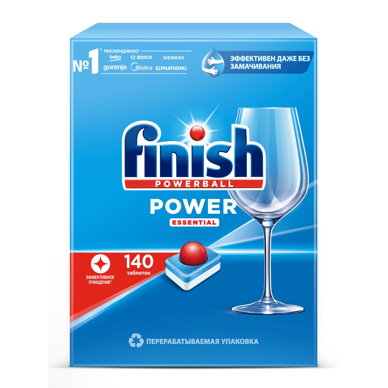 

Таблетки для посудомоечной машины Finish Power, 140 шт. (3215985)