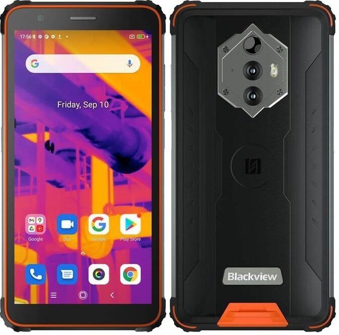 

Смартфон Blackview BV6600 Pro, 5.7" 720x1440 IPS, MediaTek MT6765V/CA, 4Gb RAM, 32Gb, 3G, NFC, Wi-Fi, BT, 2xCam, 2-Sim, 8580mAh, USB Type-C, Android 11, черный/оранжевый, ударопрочный корпус, BV6600 Pro