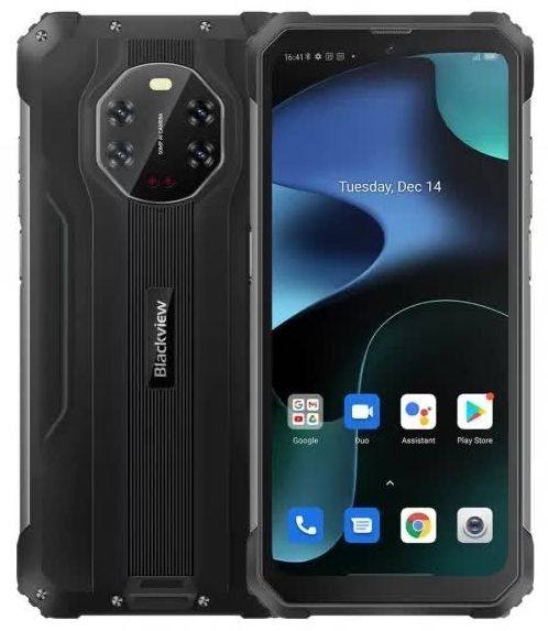 

Смартфон Blackview BV8800, 6.58" 1080x2408 IPS, MediaTek Helio G96, 8Gb RAM, 128Gb, 3G/4G, NFC, Wi-Fi, BT, 4xCam, 2-Sim, 8380mAh, USB Type-C, Android 11, черный, ударопрочный корпус, BV8800