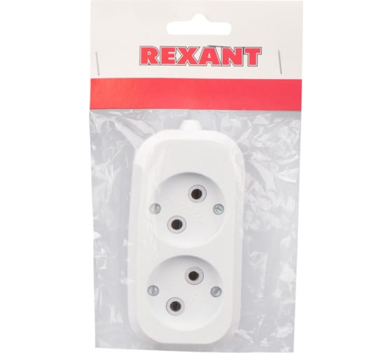 

Колодка розеточная REXANT 11-8701, 6А, без заземления, белый (11-8701), 11-8701