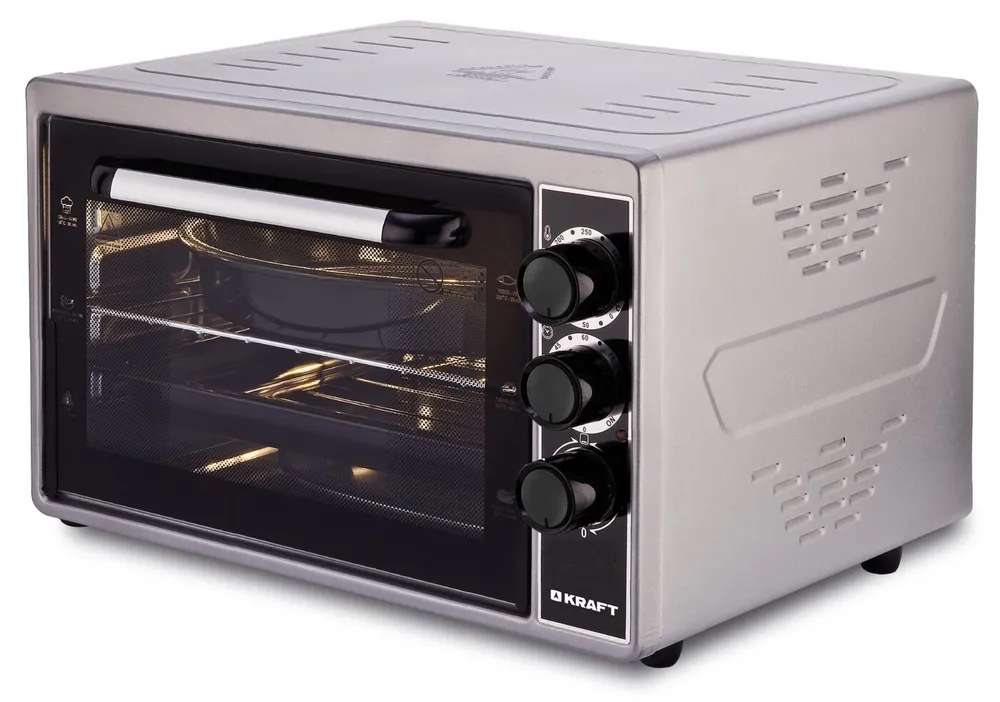 Мини-печь KRAFT KF-MO 4500 1.5 кВт, серый