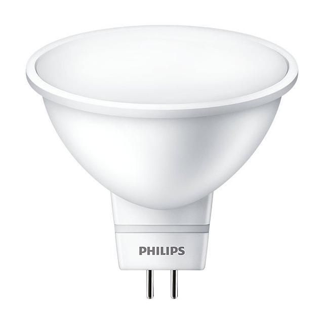 

Лампа светодиодная GU5.3, MR16, 5Вт, 400лм, 2700K/теплый, 70-79Ra, Philips 929001844587 (929001844587), 929001844587