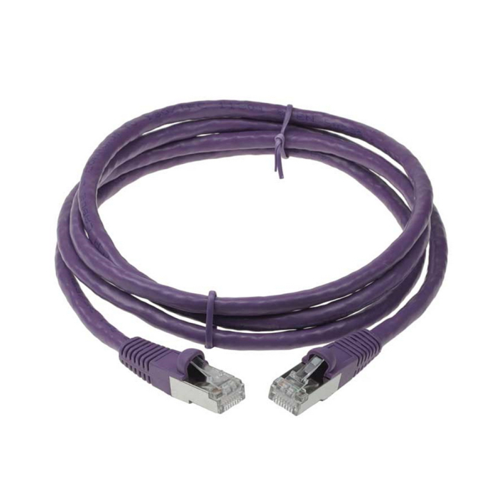 Патч-корд SSTP кат.6a, 3м, RJ45-RJ45, пурпурный, CU, LSZH, экранированный, ACD (ACD-LPS6AZ-30P)