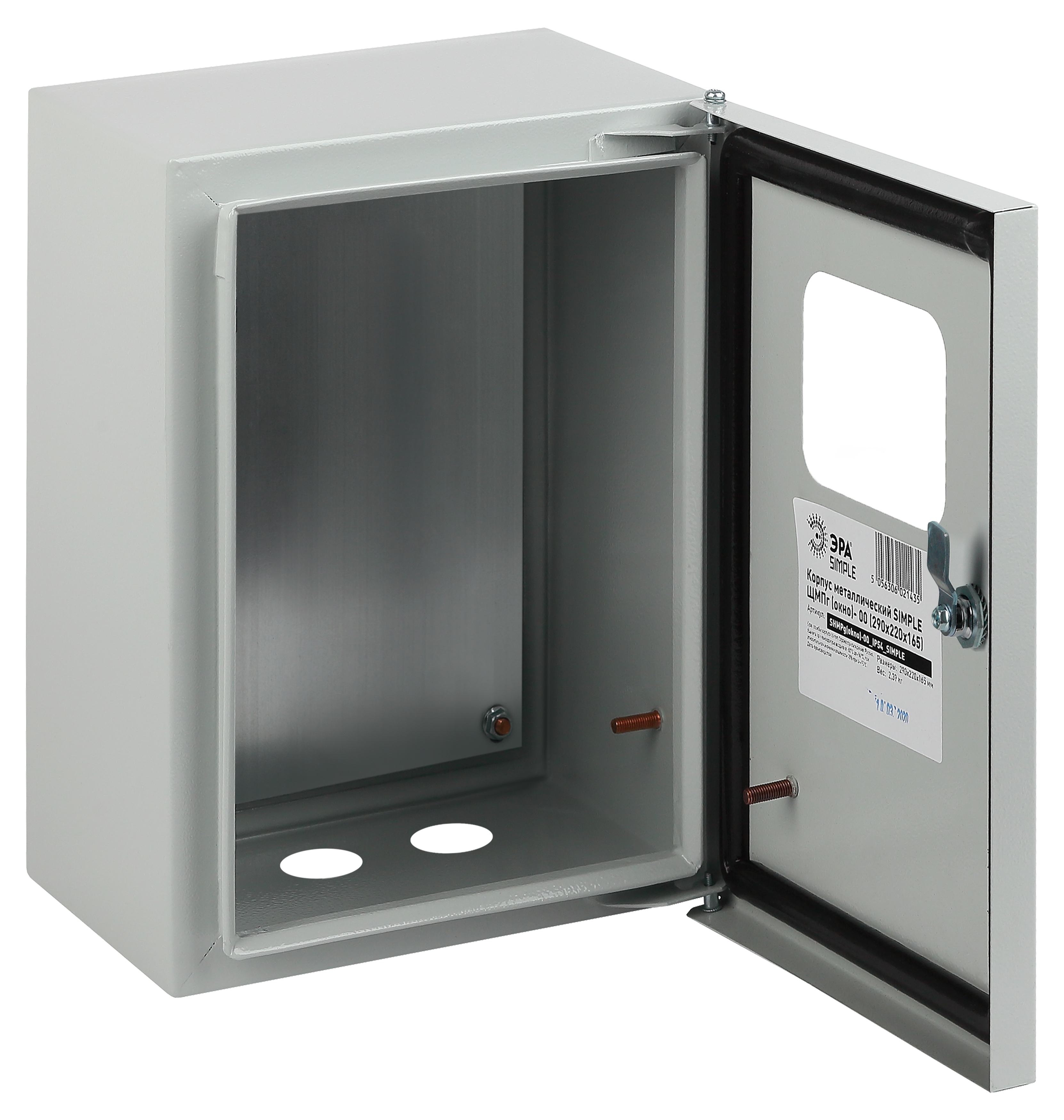 Корпус металлический 25 см x 12 см x 30 см, IP54, Эра ЩМПг (окно)-00