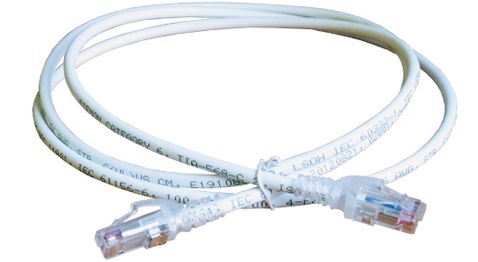 Патч-корд UTP кат.6, 1м, RJ45-RJ45, белый, LSZH, Siemon (MC6-01M-02B-SALE)