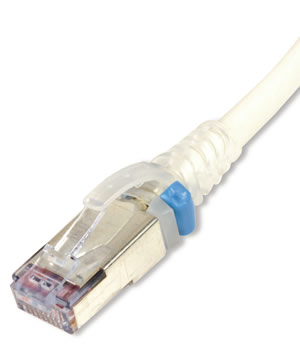 Патч-корд SSTP кат.6a, 1м, RJ45-RJ45, белый, Siemon (SP6A-S01M-02B)