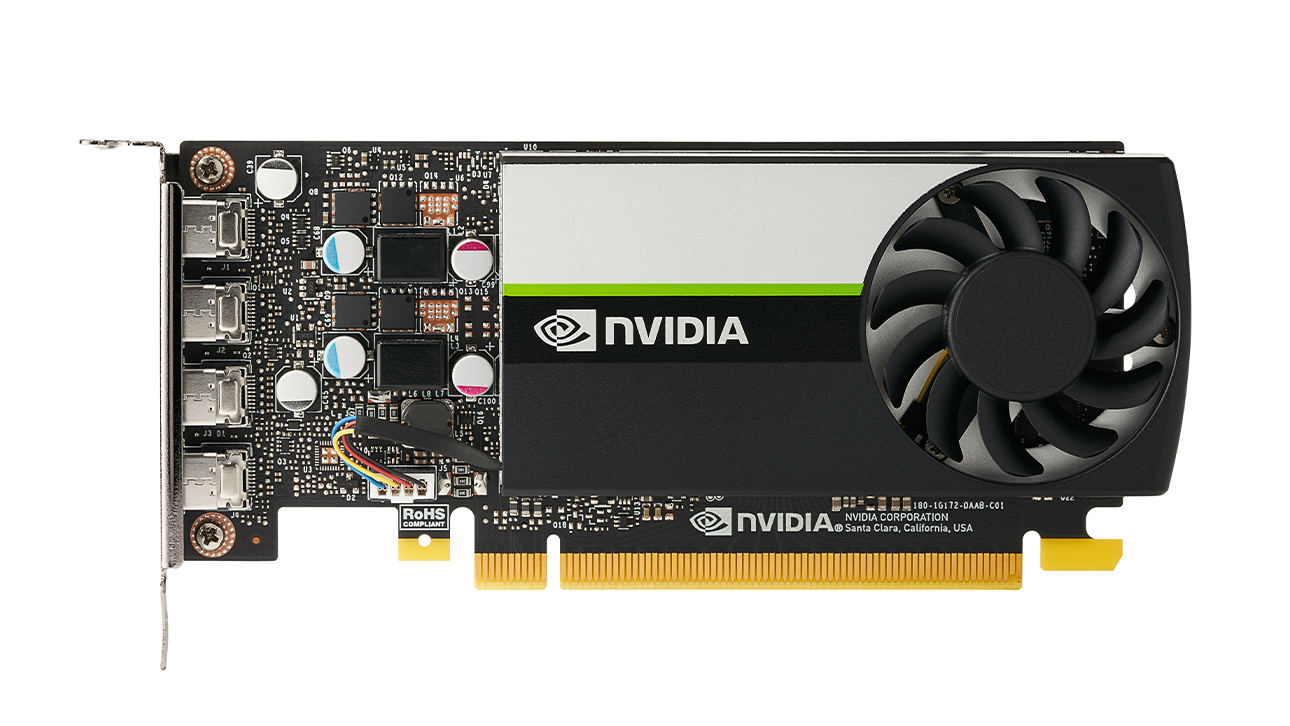 Видеокарта NVIDIA T600, 4Gb DDR6, 128bit, PCI-E, 4miniDP, Retail (900-5G172-2520-000) - фото 1