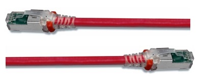 Патч-корд SSTP кат.6a, 1м, RJ45-RJ45, красный, LSZH, экранированный, Siemon (ZM6A-S01M-03B-SALE)