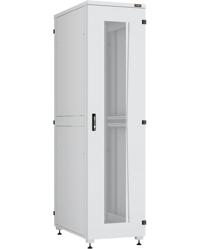 Шкаф телекоммуникационный напольный 42U 600x600 мм, перфорация/металл, серый, разборный, TLK Lite II (TFI-426060-PHPH-R-GY)