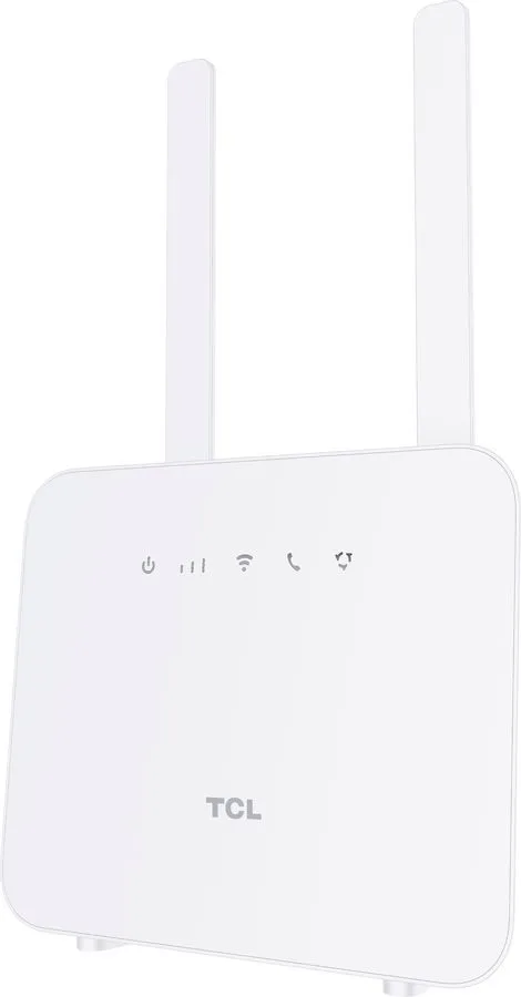 

Wi-Fi роутер TCL Linkhub HH42CV1, 802.11a/b/g/n, 2.4 ГГц, до 300 Мбит/с, LAN 1x100 Мбит/с, WAN 1x100 Мбит/с, внешних антенн: 2x4dBi, LTE (HH42CV1-2BLCRU1-1), Linkhub HH42CV1