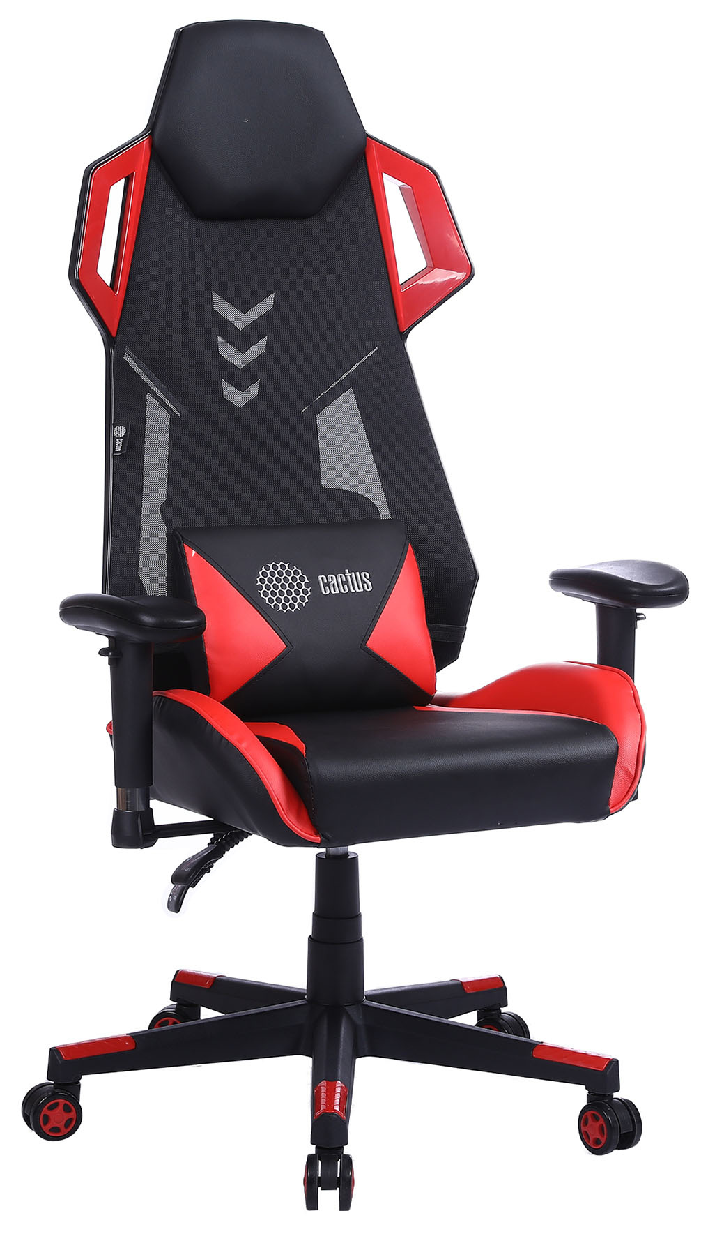 Кресло игровое Cactus CS-CHR-090, черный/красный