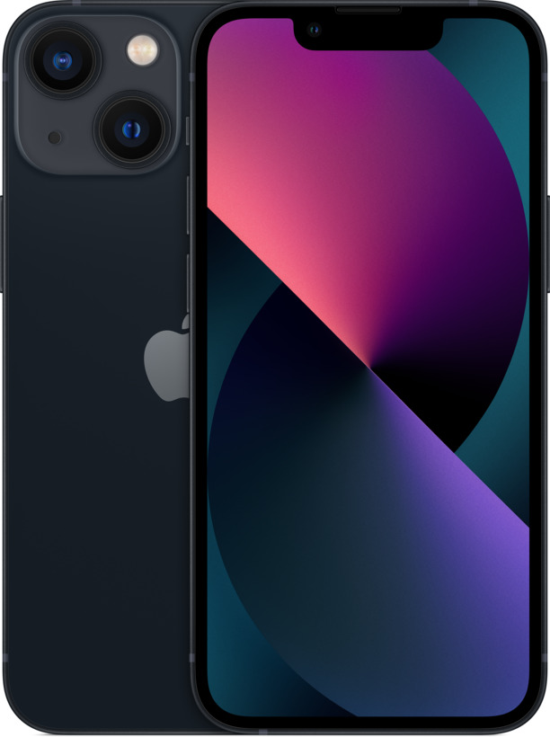 

Смартфон Apple iPhone 13 mini A2628, 6.1" 2340x1080 OLED, Apple A15 Bionic, 256Gb, 3G/4G/5G, NFC, Wi-Fi, BT, 2xCam, 2-Sim (nano SIM+eSIM), Lightning, iOS 15, черный (MLK53B/A), iPhone 13 mini A2628