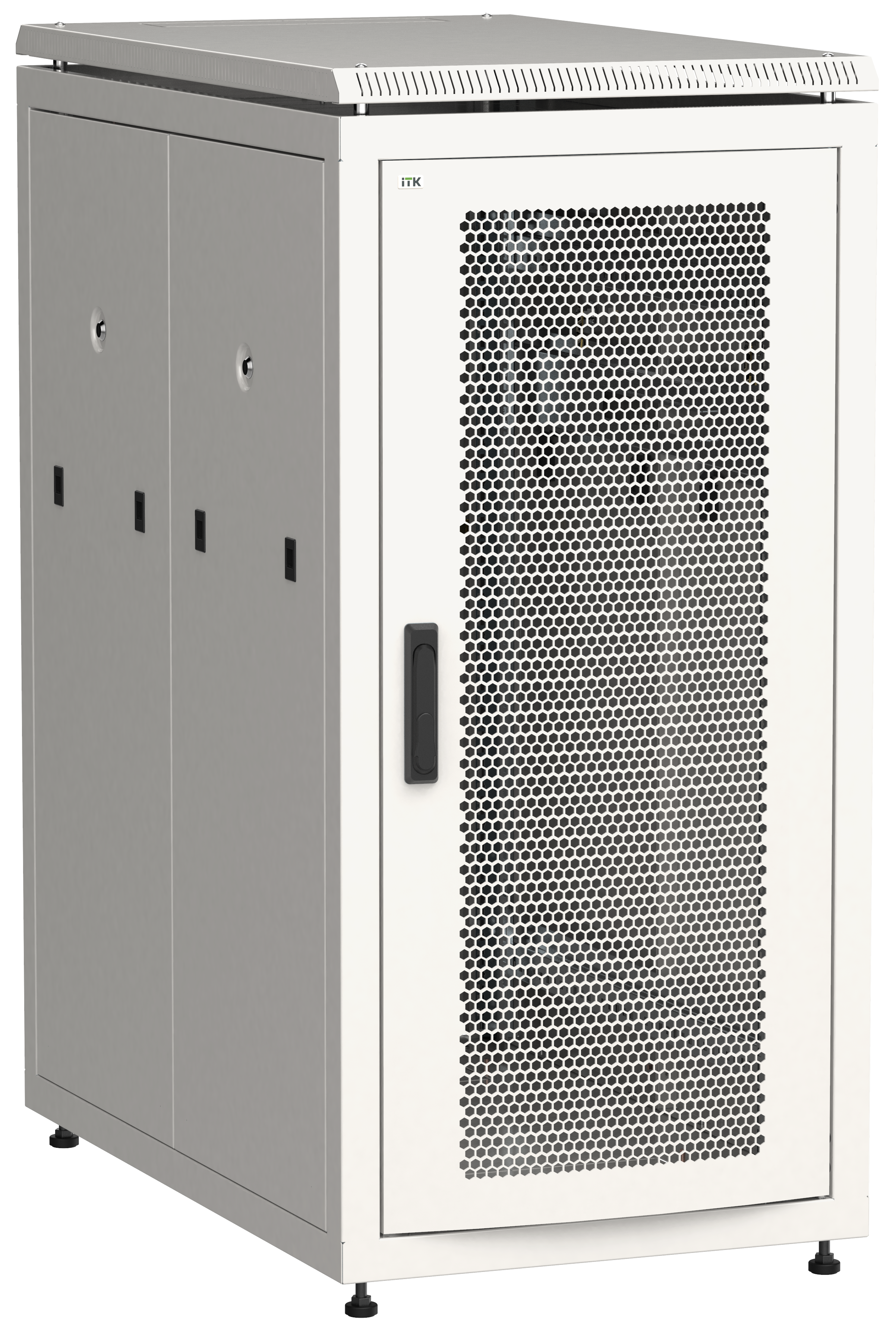 Шкаф телекоммуникационный напольный 24U 800x1000 мм, перфорация/металл, серый, разборный, ITK LINEA N LN35-24U81-PP (LN35-24U81-PP)