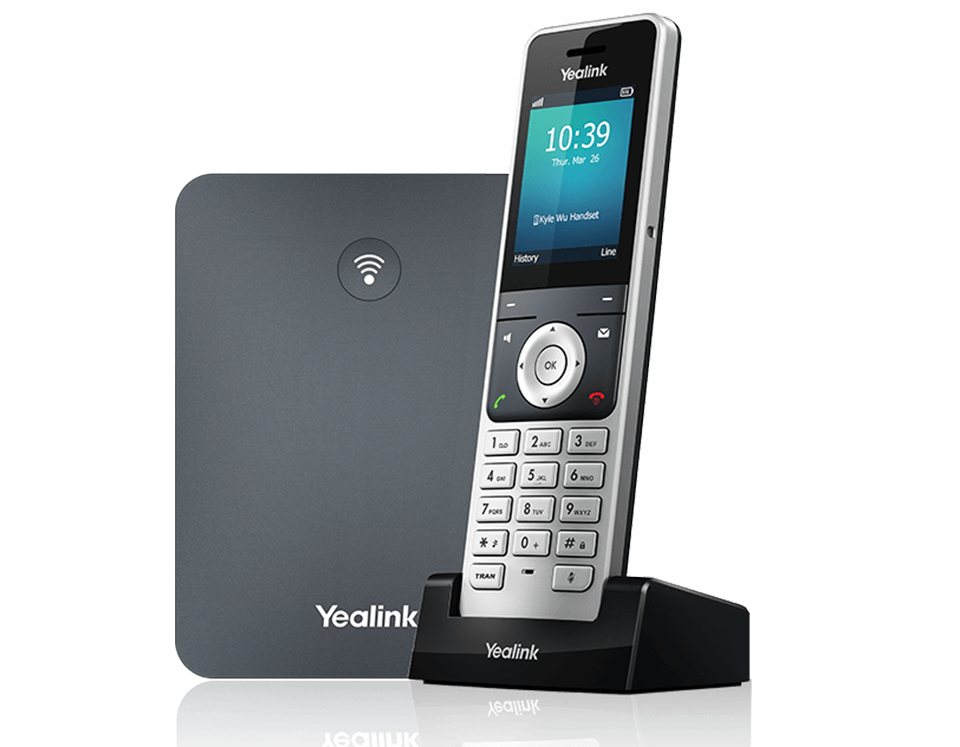 VoIP-телефон Yealink W76P, 10 SIP-аккаунтов, цветной дисплей, DECT, черный/серебристый (W76P)