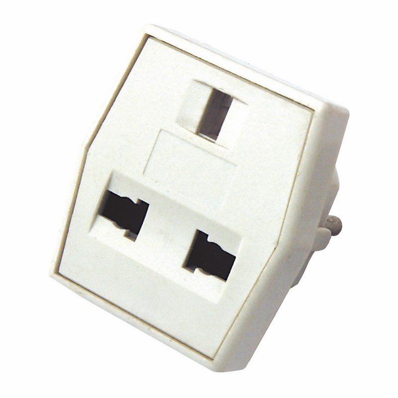 

Переходник питания (адаптер) универсальный-Europlug(M), 10A, белый REXANT Квадрат (11-1011)