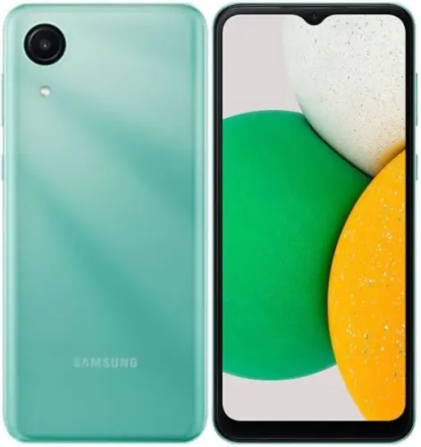 

Смартфон Samsung Galaxy A03 Core, 6.5" 720x1600 TN, Unisoc SC9863A, 2Gb RAM, 32Gb, 3G/4G, Wi-Fi, BT, Cam, 2-Sim, 5000 мА⋅ч, Micro-USB, Android 11 Go, зеленый (SM-A032FLGDMEB), Galaxy A03 Core