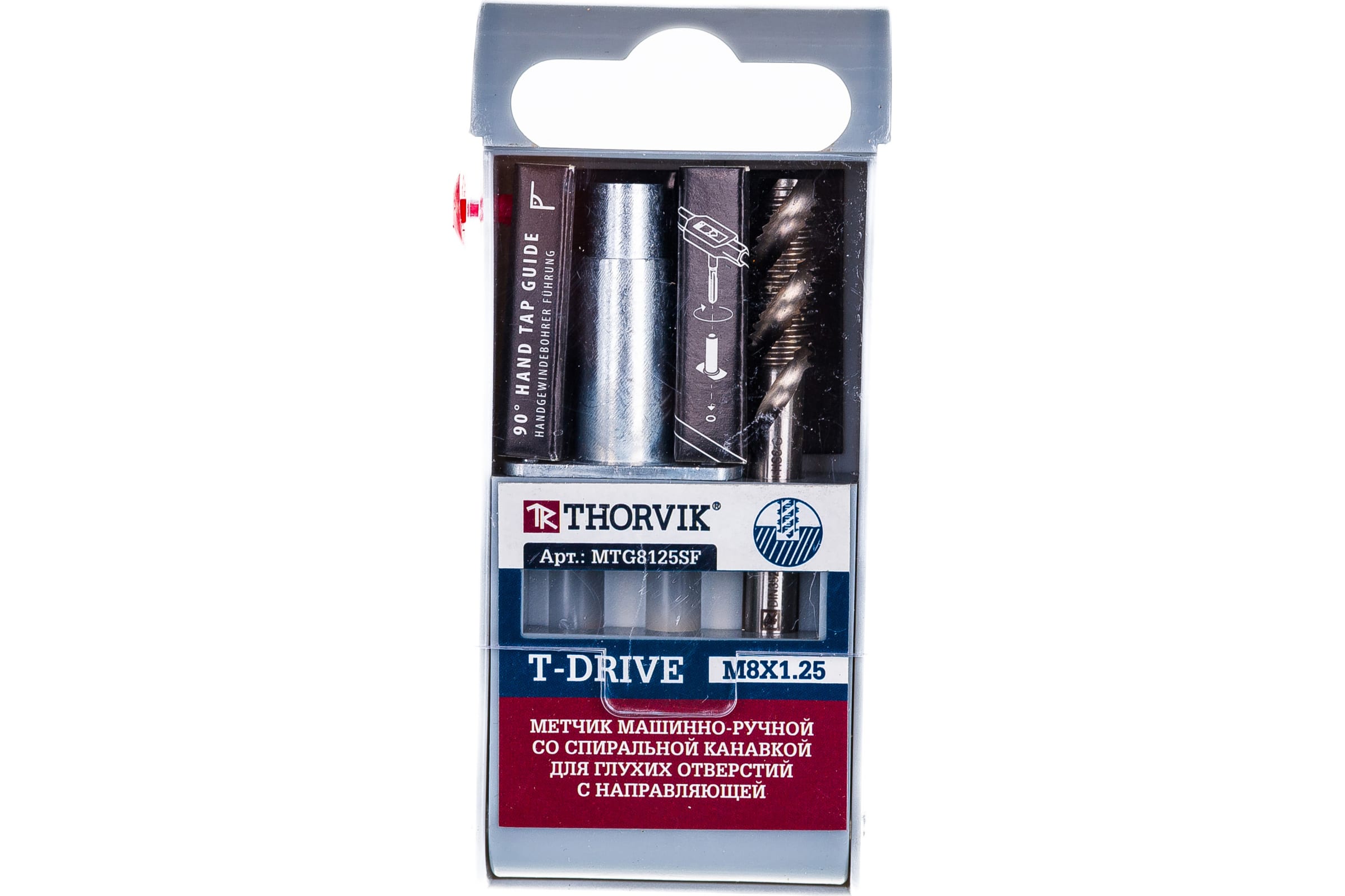 Метчик Thorvik T-DRIVE, М8x1.25 мм