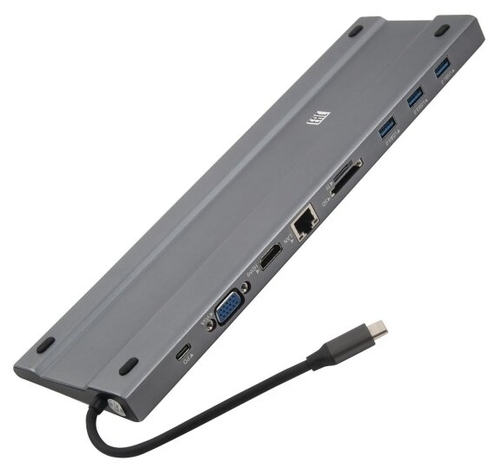 

Док-станция Barn&Hollis Type-C 10 in 1 для Apple MacBook, HDMI, Type-C, VGA, серый 1, Type-C 10 in 1