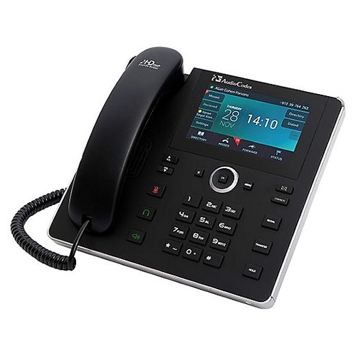 

VoIP-телефон Audiocodes 450HD, 8 линий, 8 SIP-аккаунтов, цветной дисплей, PoE, черный (UC450HDEPSG), 450HD
