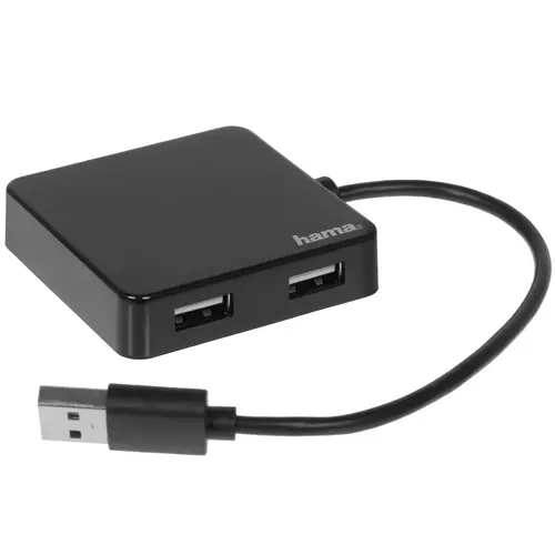 

Концентратор Hama H-200121, 4xUSB 2.0, черный (00200121), H-200121